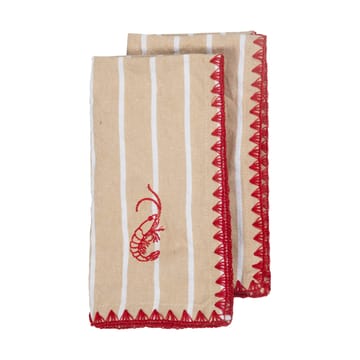 Bubba kitchen towel 50x70 cm 2-pack - Beige - Byon