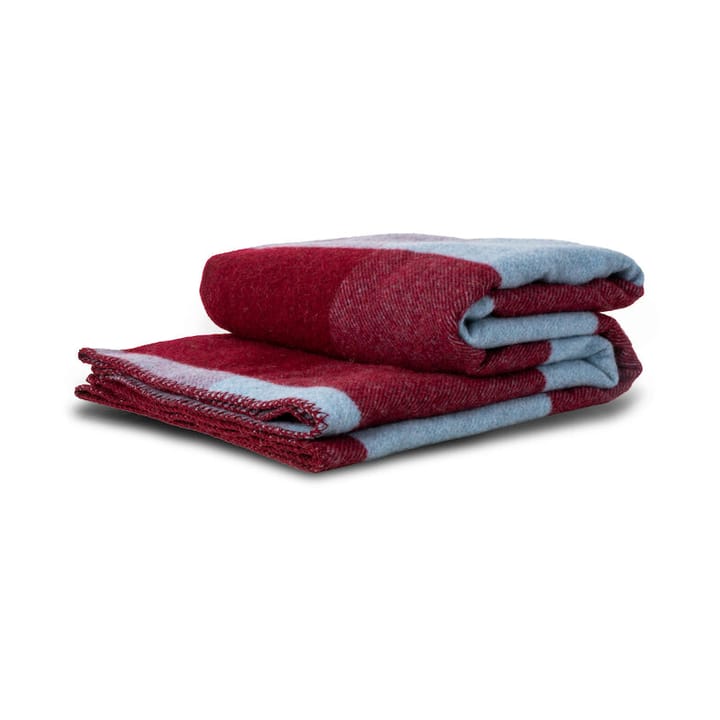 Embrace blanket 130x200 cm - Light blue-burgundy - Byon