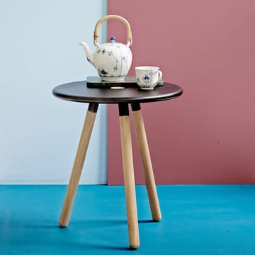 Area table/stool Ø40 cm - White, teak legs - Cane-line