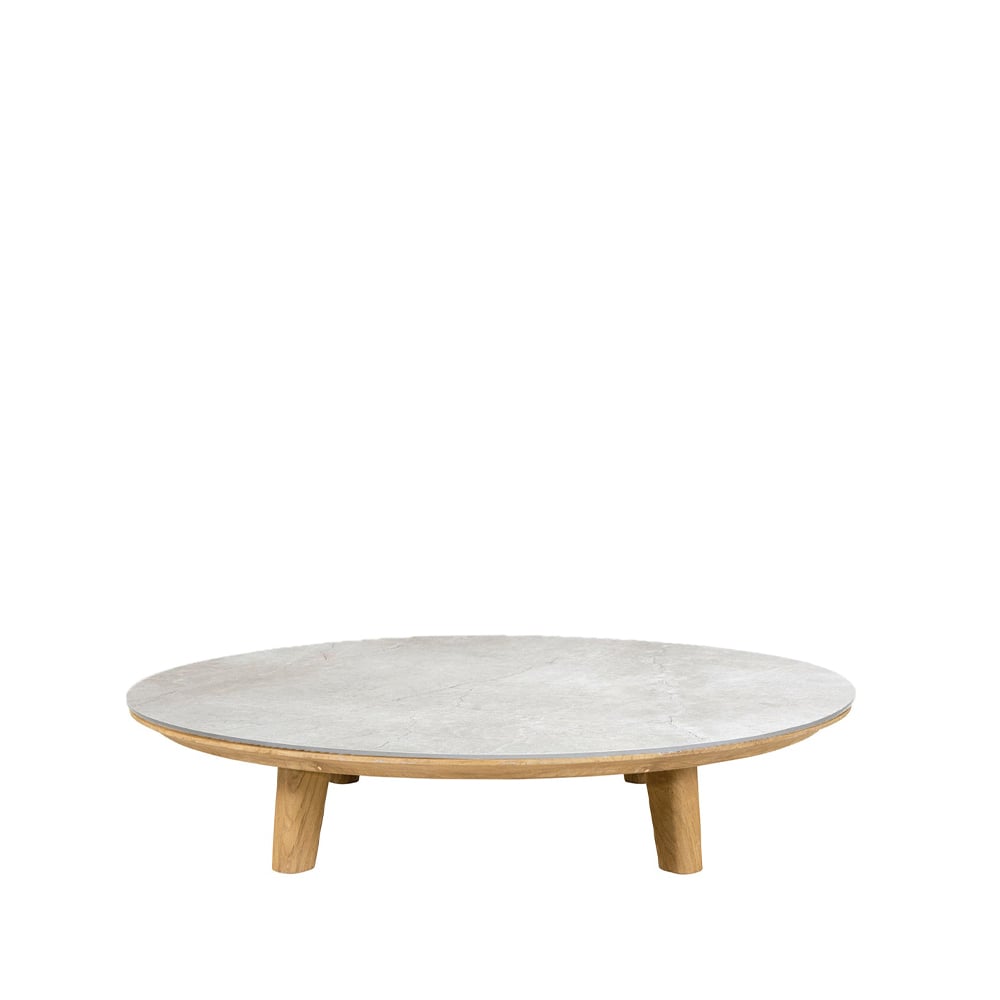 Cane-line Aspect coffee table Fossil grey-teak, ceramic