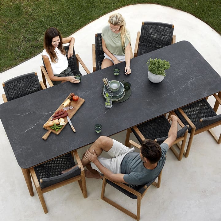 Aspect dining table, Fossil black-teak 280 cm Cane-line