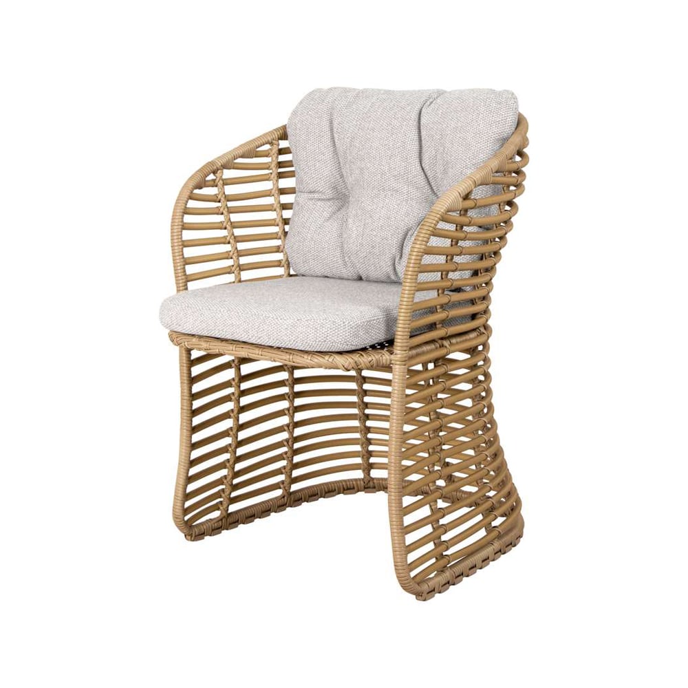 Cane-line Basket chair with cushion Cane-Line wove light grey