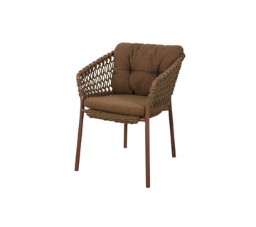 Basket/Moments/Ocean chair cushion set - Umber brown (Rise) - Cane-line