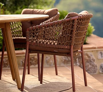 Basket/Moments/Ocean chair cushion set - Umber brown (Rise) - Cane-line