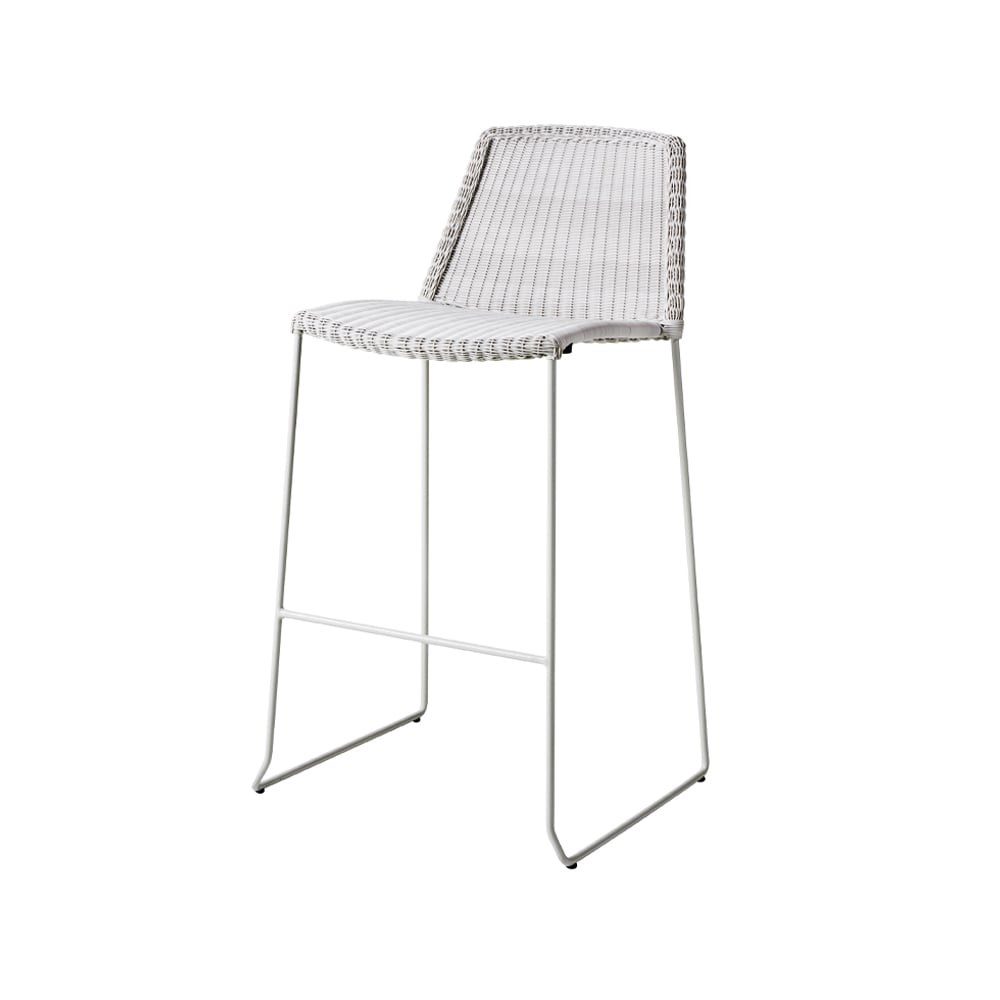 Cane-line Breeze barstool White grey