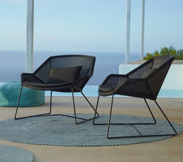 Breeze cushion set lounge chair - Cane-line Natté black - Cane-line