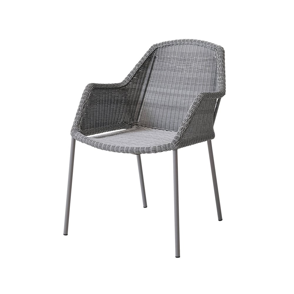 Cane-line Breeze stackable armchair weave Light grey