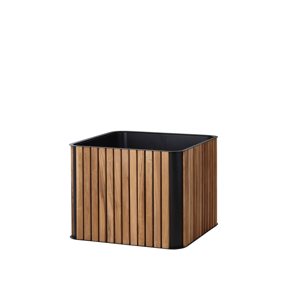 Cane-line Combine plant pot Teak, lava grey