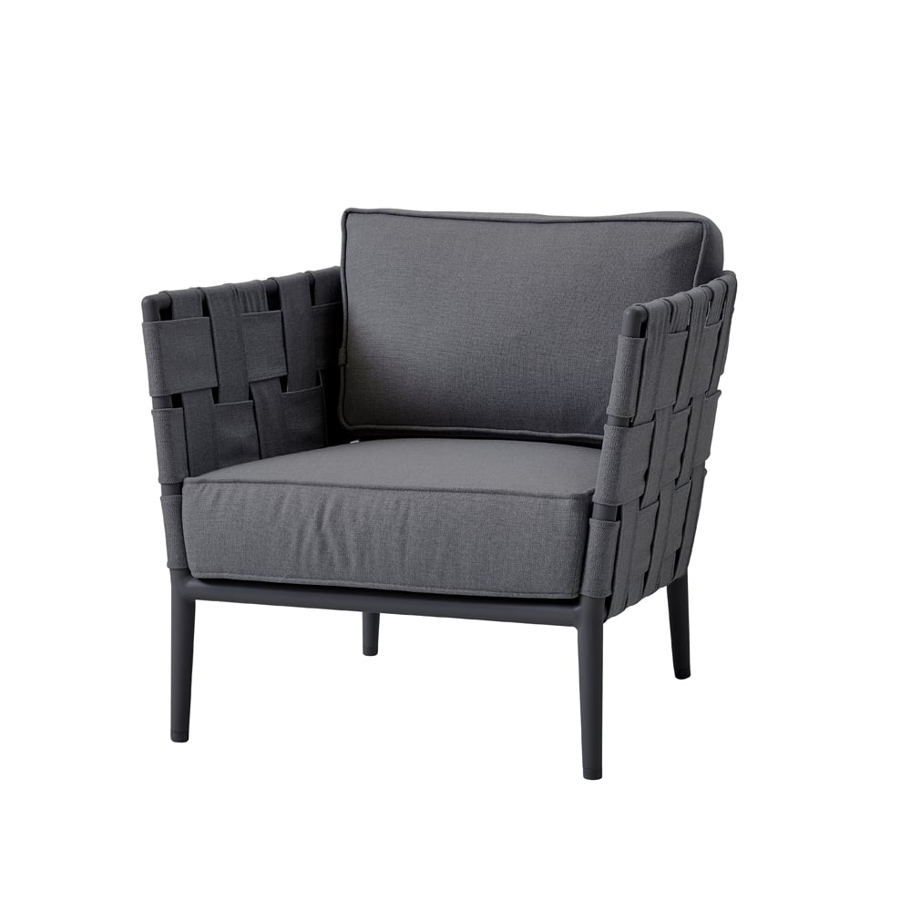 Cane-line Conic lounge armchair Grey, incl. cushions