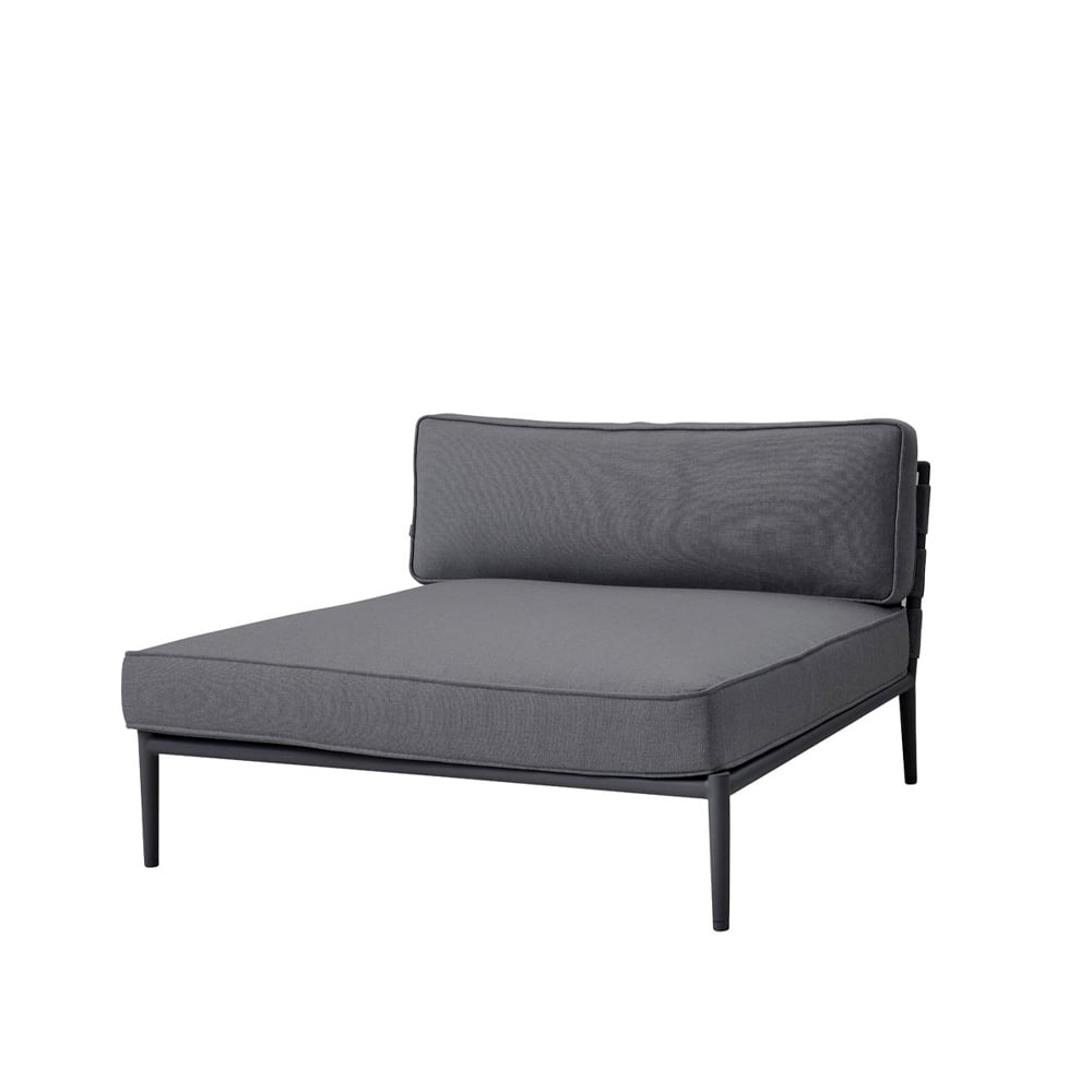 Cane-line Conic modular sofa Cane-Line airtouch grey, daybed, incl. cushions