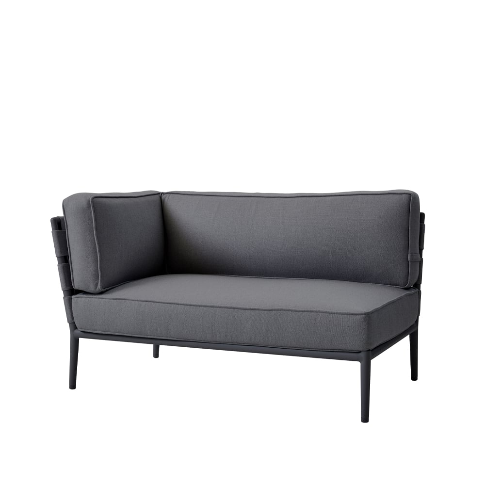 Cane-line Conic modular sofa Cane-Line airtouch grey, right, incl. cushions