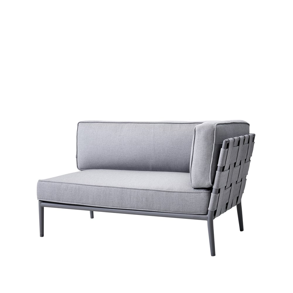 Cane-line Conic modular sofa Light grey-left-incl. cushions