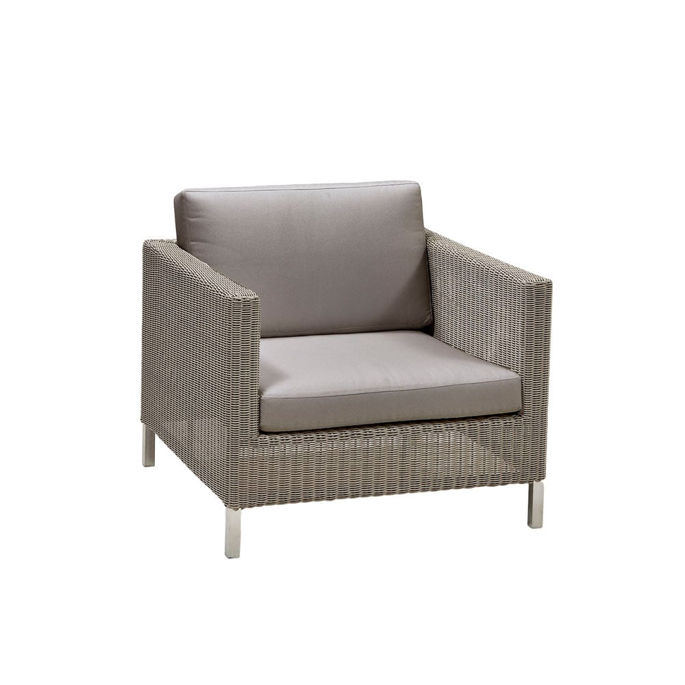 Cane-line Connect armchair weave Taupe, cushion set Cane-Line Natté taupe