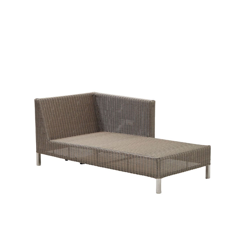 Cane-line Connect chaise longue Taupe, left