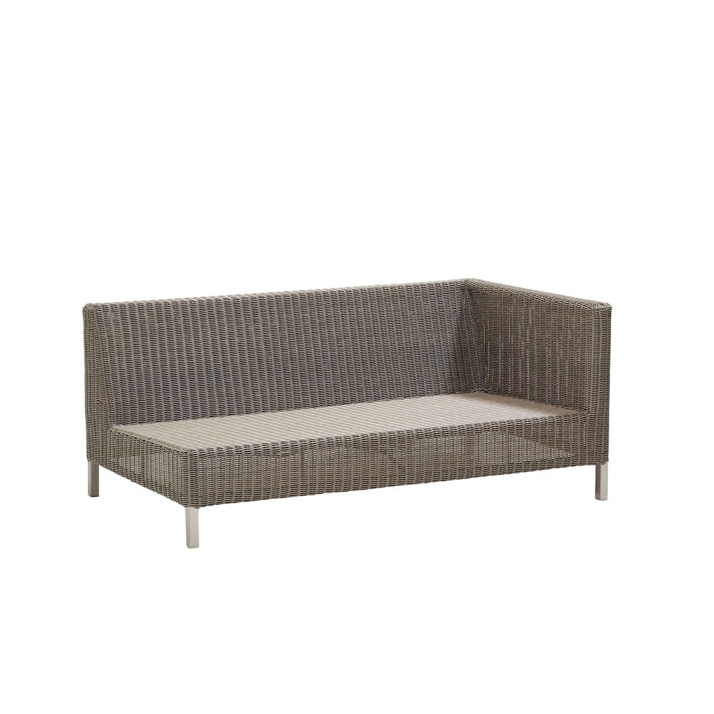 Cane-line Connect modular sofa 2-seater taupe, left