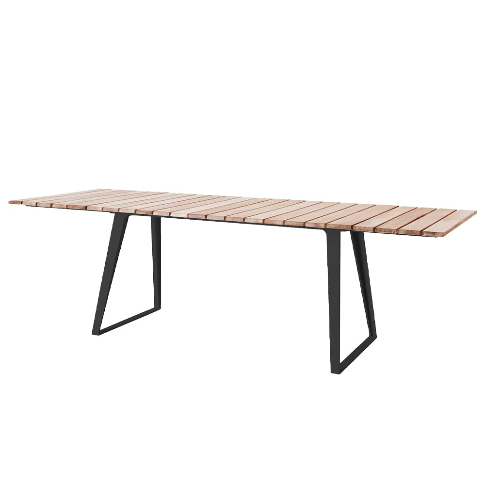 Cane-line Copenhagen dining table Teak, lava grey stand