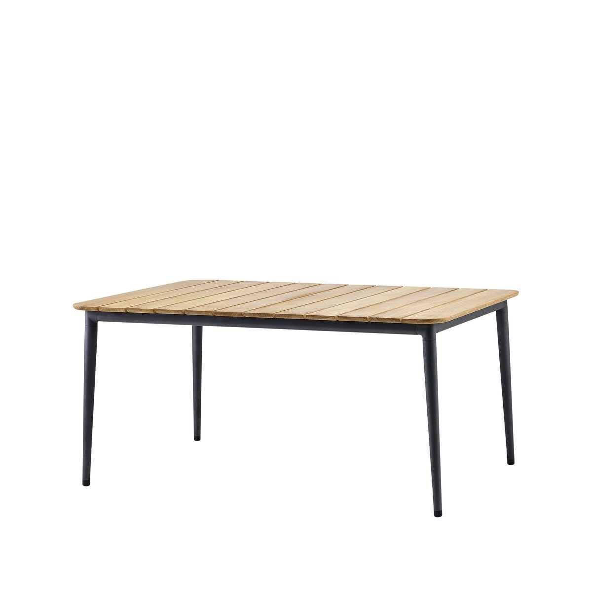 Cane-line Core dining table teak 160x100x74 cm Lava grey stand