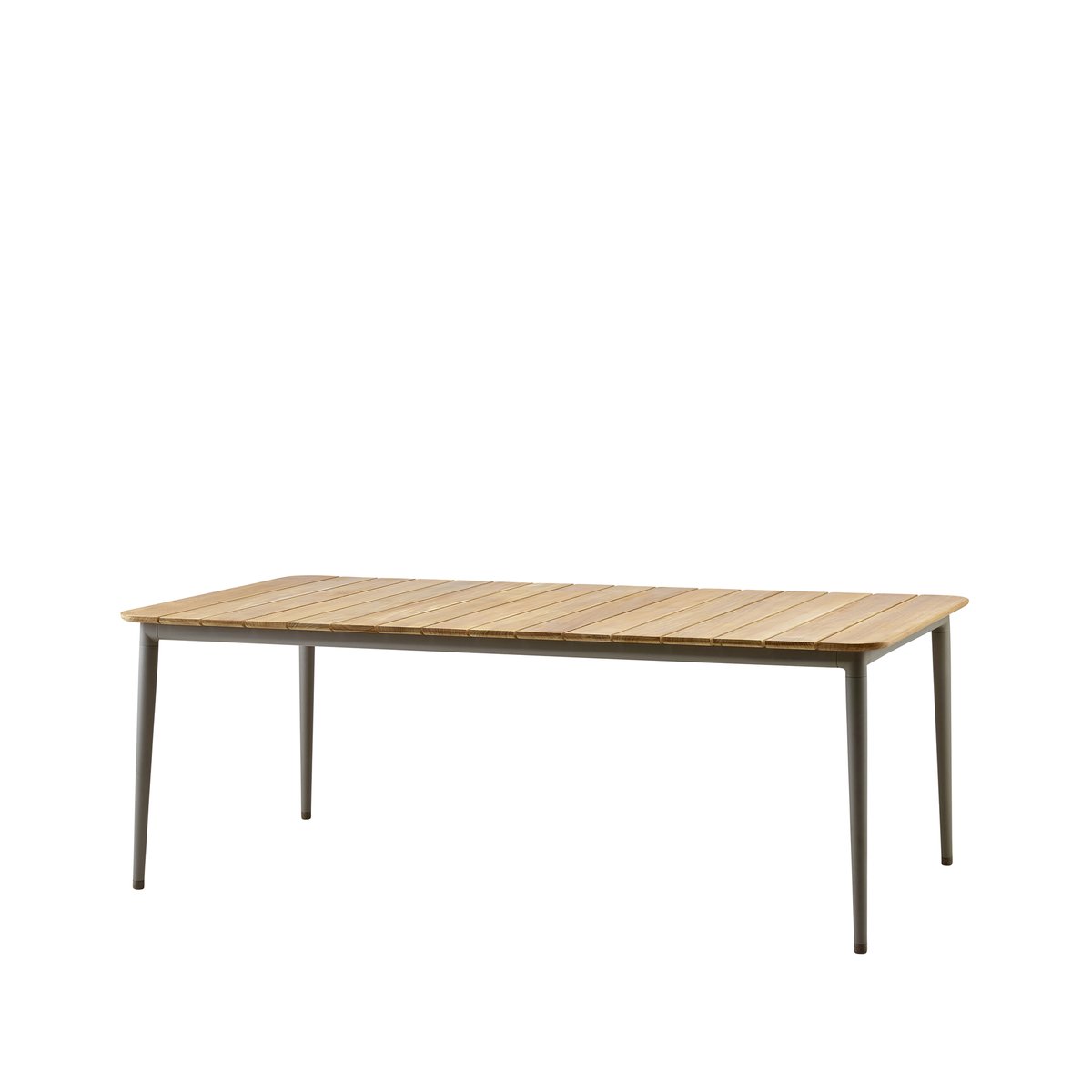 Cane-line Core dining table teak 210x100x74 cm Taupe tripod