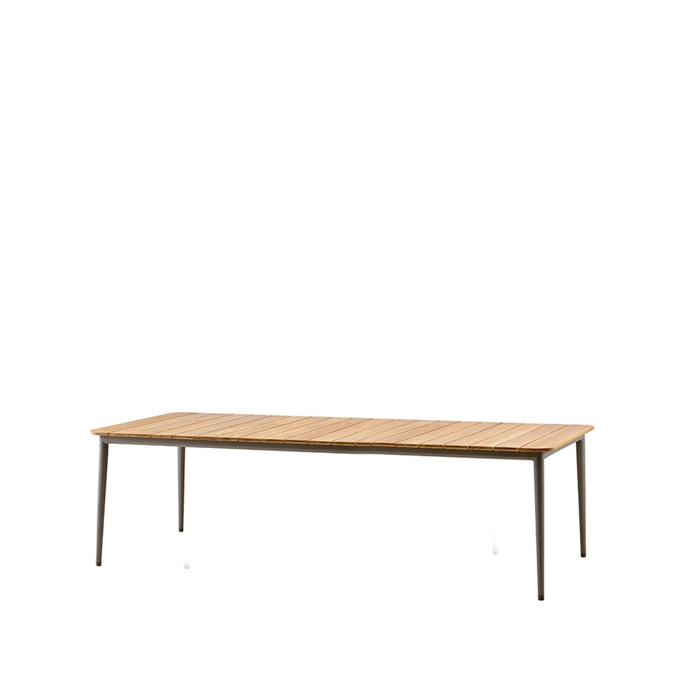 Cane-line Core dining table teak 274x100x74 cm Taupe tripod