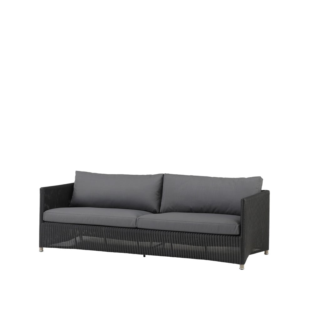 Cane-line Diamond sofa 3-seater weave Cane-Line Natté graphite