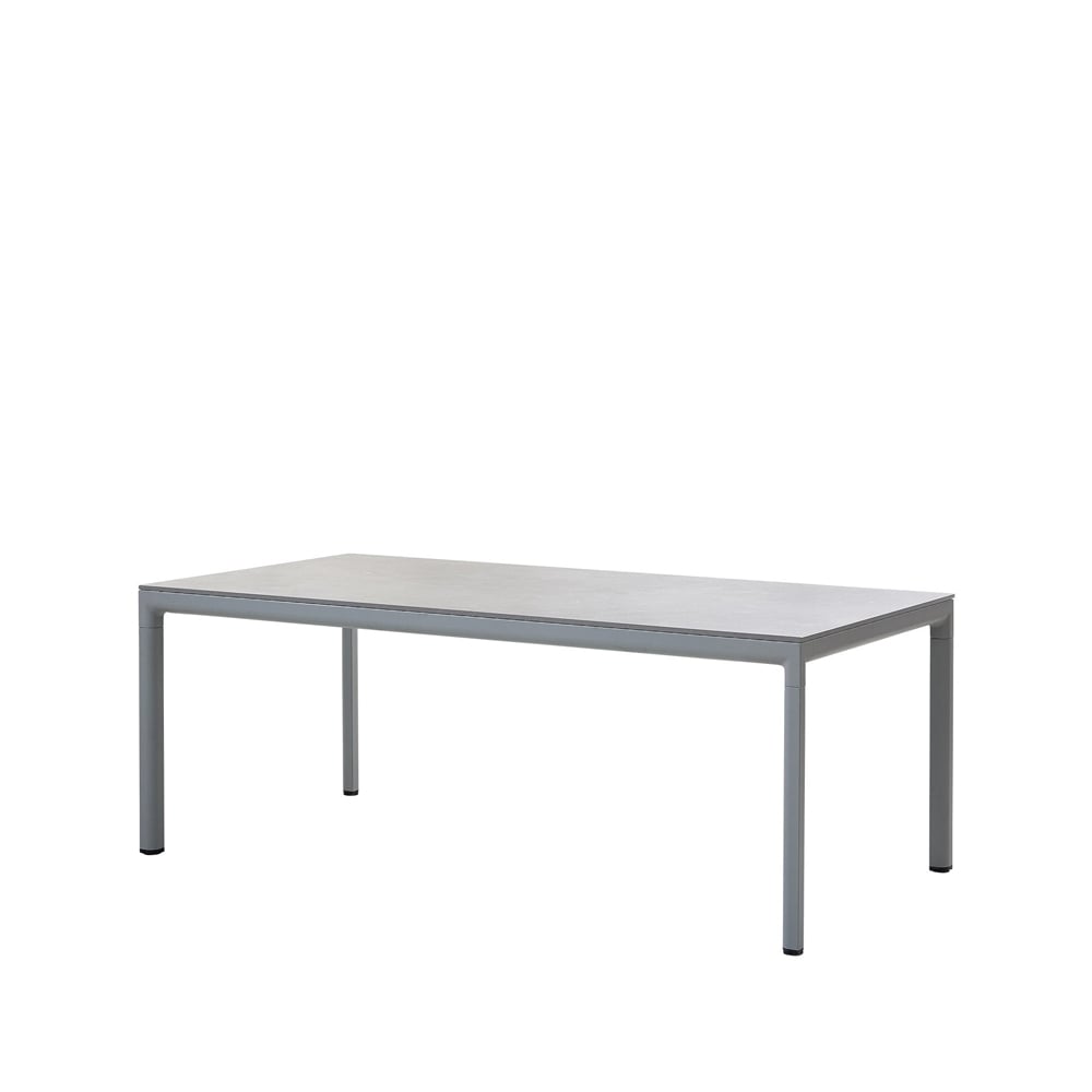 Cane-line Drop dining table Fossil grey-light grey aluminum base