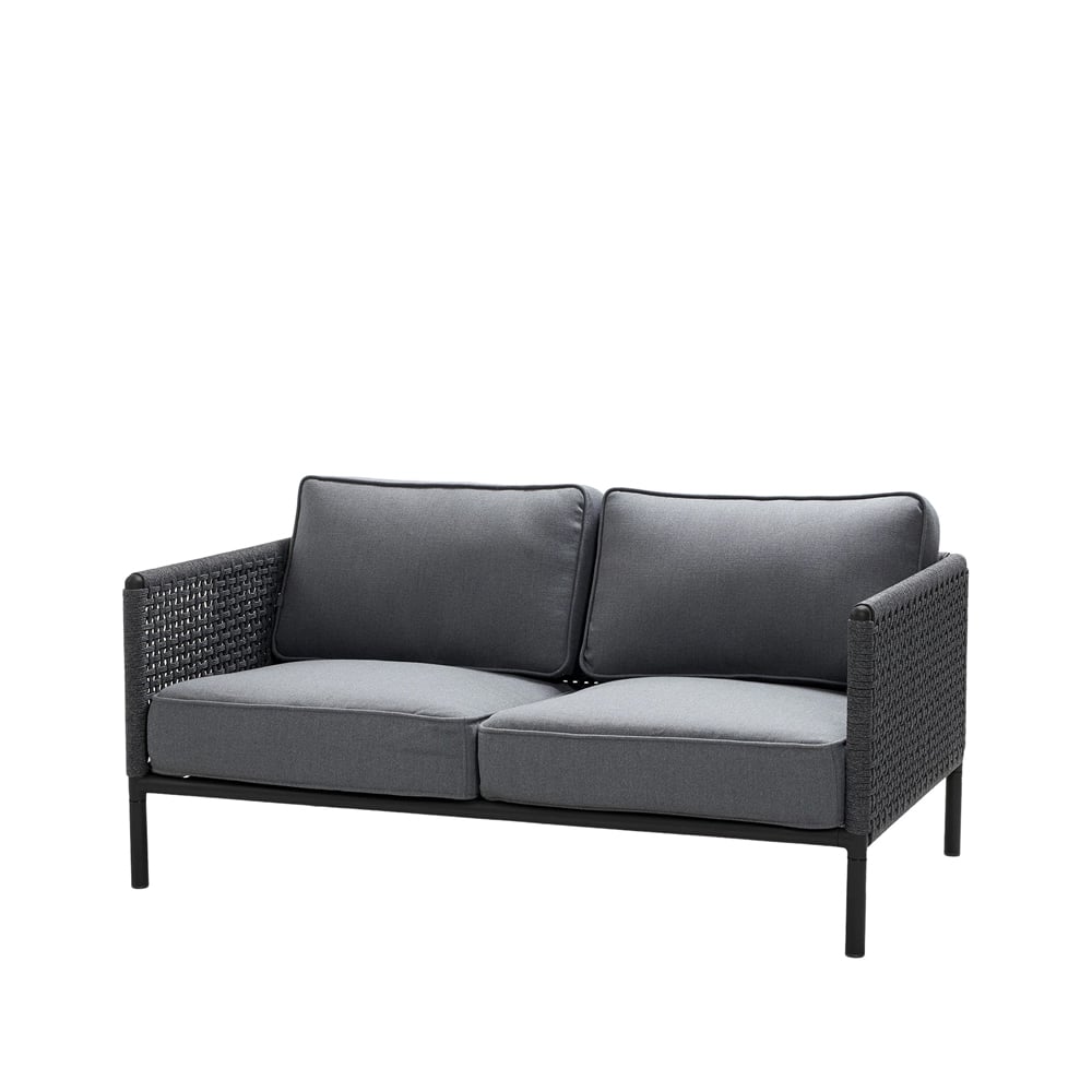 Cane-line Encore 2-seater sofa Cane-Line airtouch lava grey/dark grey