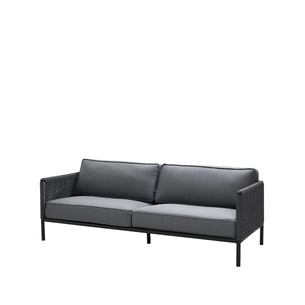 Cane-line Encore 3-seater sofa Cane-Line airtouch lava grey/dark grey