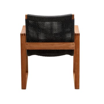 Endless lounge armchair - Dark grey, teak stand - Cane-line