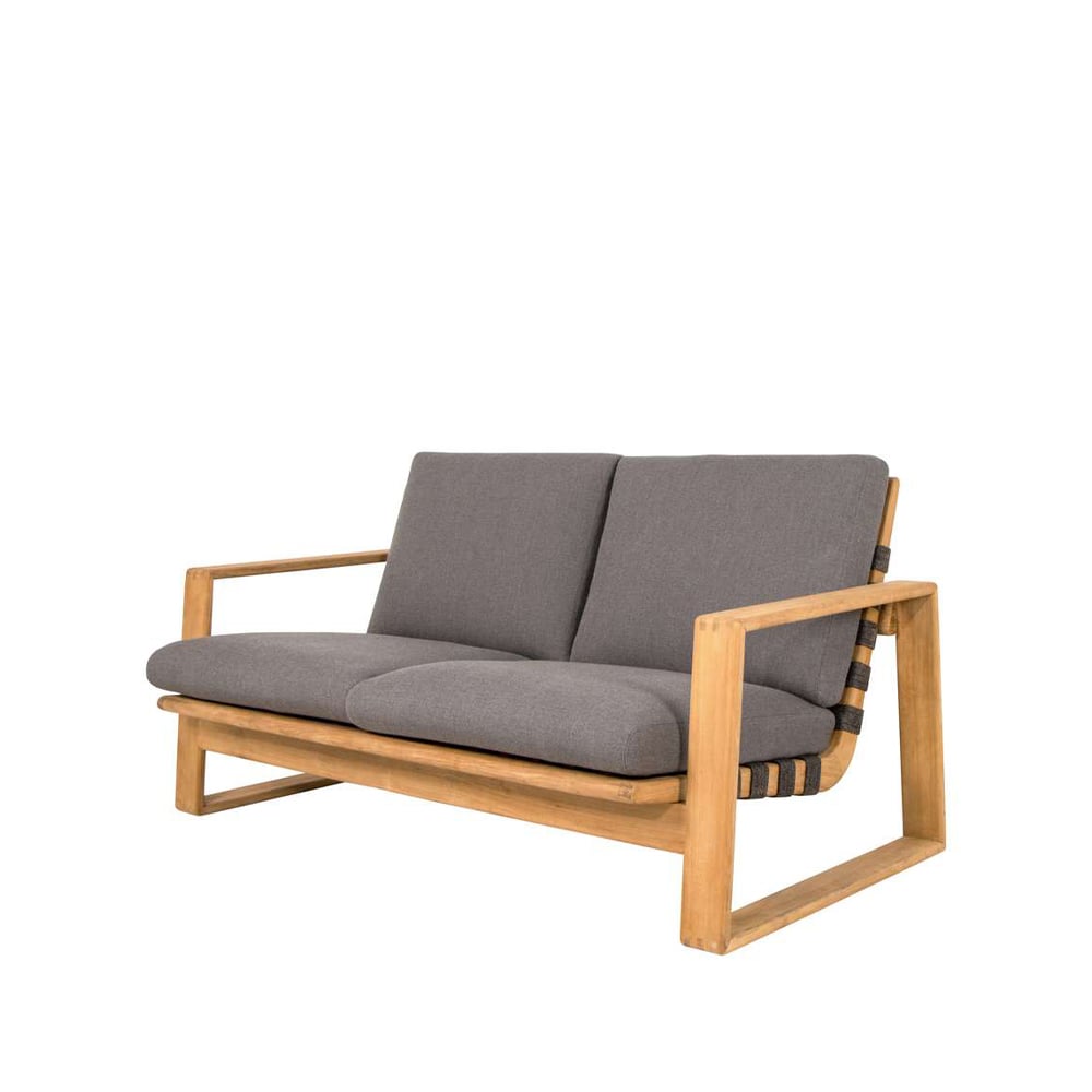 Cane-line Endless Soft 2-seater sofa teak Cane-Line AirTouch grey