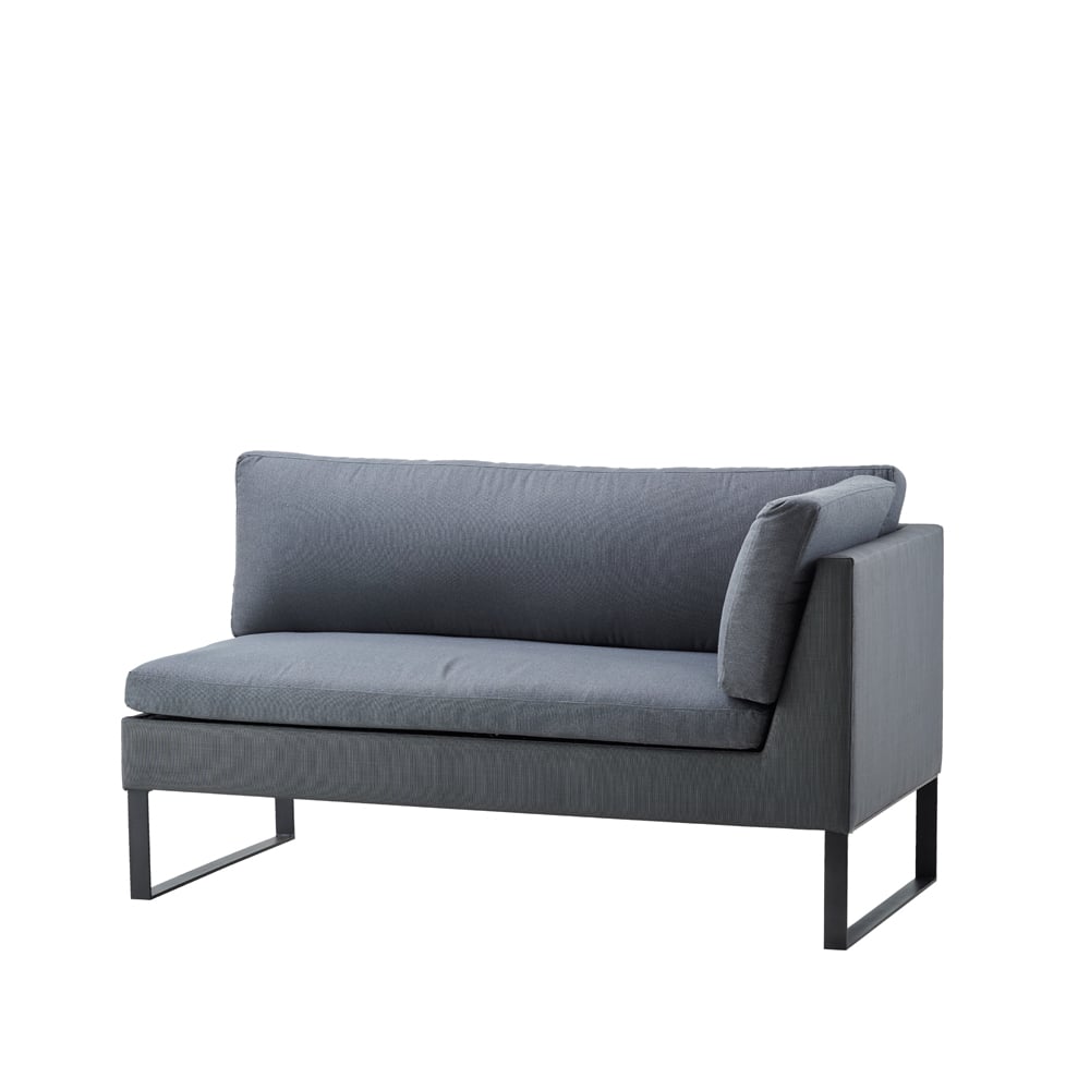 Cane-line Flex modular sofa Grey, left, incl. cushions