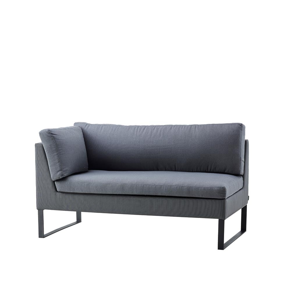 Cane-line Flex modular sofa Grey, right, incl. cushions