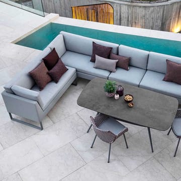 Flex modular sofa - Grey, single, incl. cushions - Cane-line