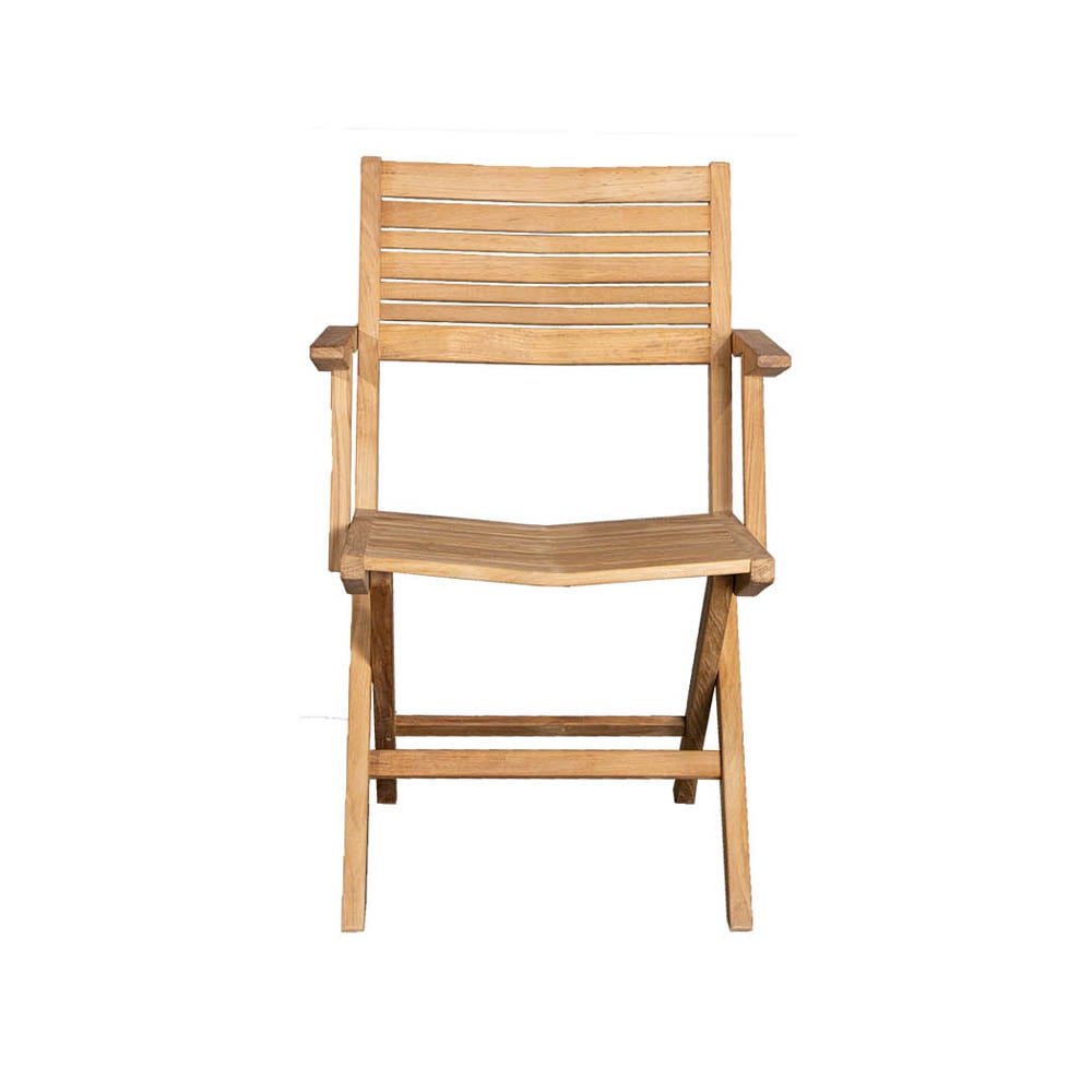 Cane-line Flip folding chair Teak, with armrests