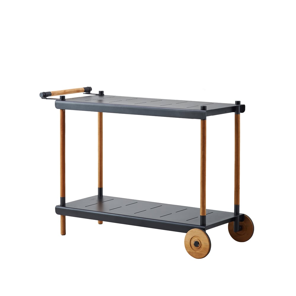 Cane-line Frame serving trolley Lava grey, teak stand