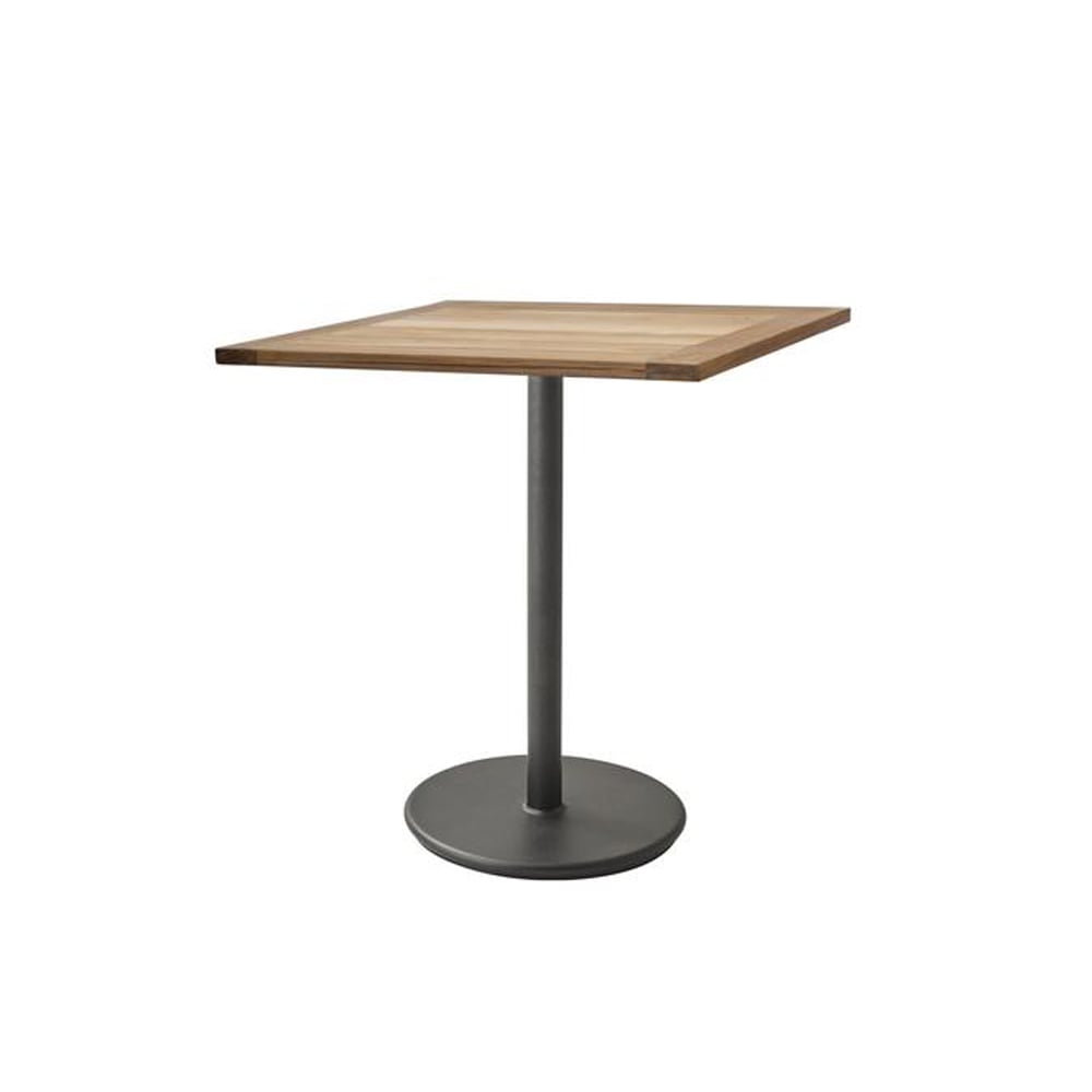 Cane-line Go coffee table teak 72x72 cm Lava grey stand