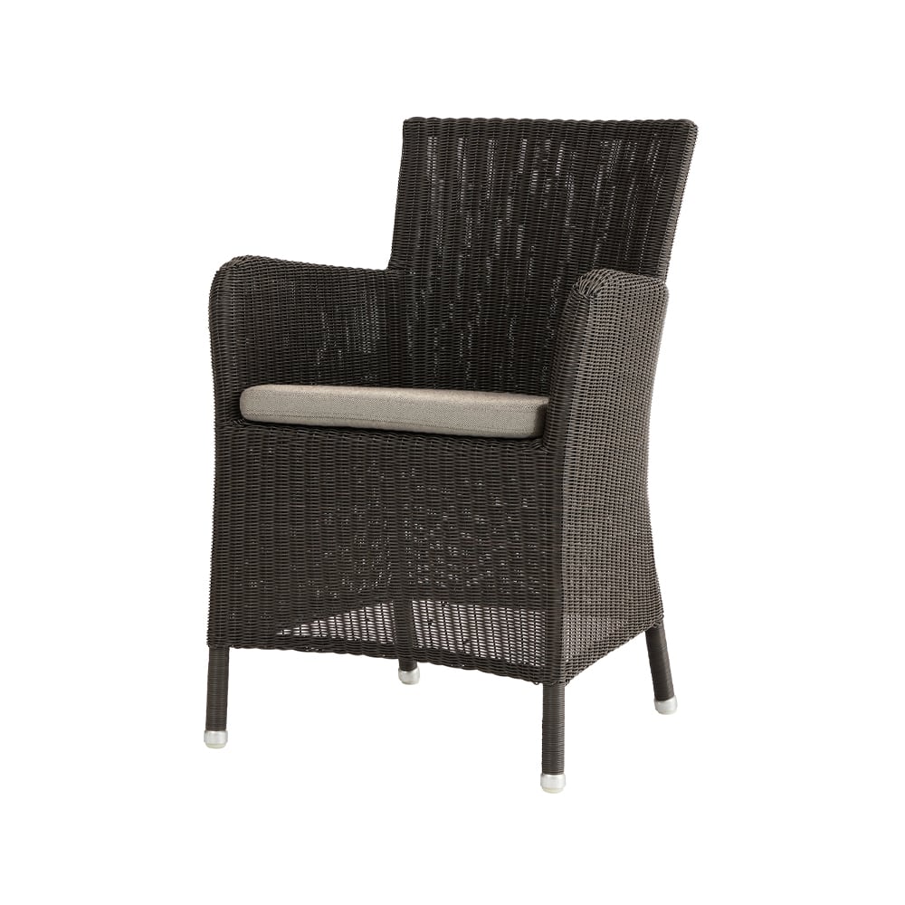 Cane-line Hampstead armchair weave Cane-line Mocha, cushion Natté taupe