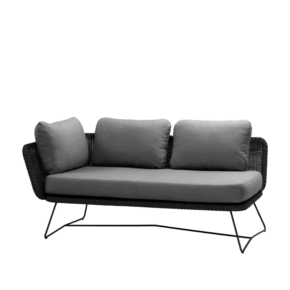 Cane-line Horizon modular sofa Cane-Line Natté grey, right, black frame