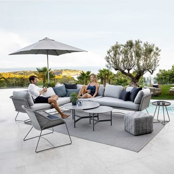 Horizon modular sofa - Cane-Line Natté light grey, right - Cane-line