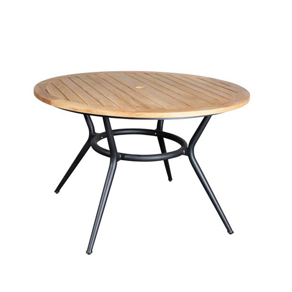 Cane-line Joy dining table round Teak-lava grey Ø120 cm