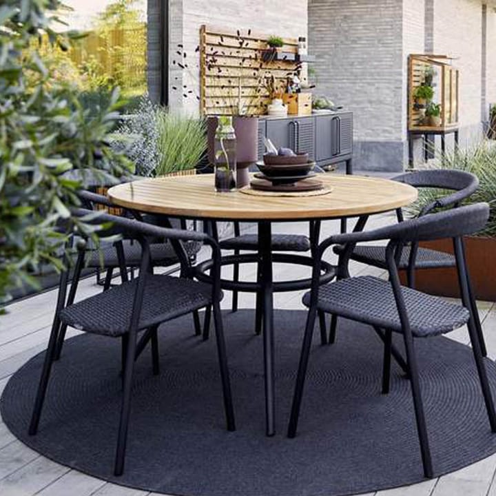 Joy dining table round, Teak-lava grey Ø120 cm Cane-line