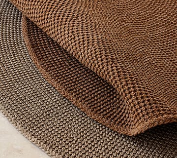 Knit rug Ø200 cm - Umber brown (Soft Rope) - Cane-line