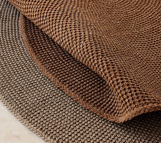 Knit rug Ø200 cm, Umber brown (Soft Rope) Cane-line