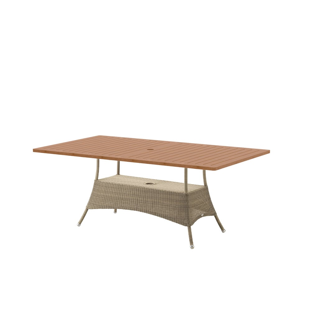 Cane-line Lansing dining table 100x180 cm Teak-weave taupe