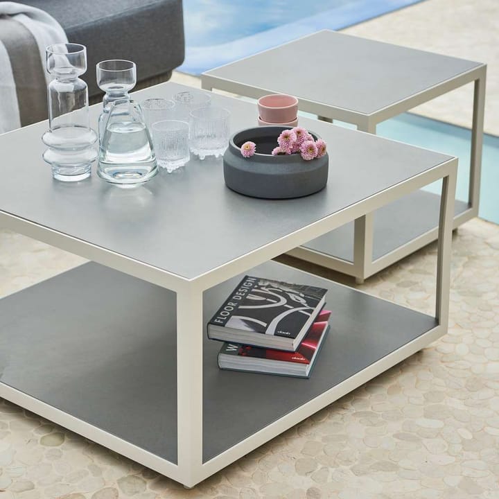 Level coffee table ceramic 62x122 cm, Light grey-white Cane-line