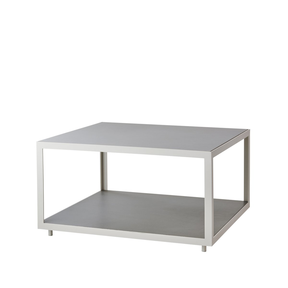 Cane-line Level coffee table ceramic 79x79 cm Light grey-white