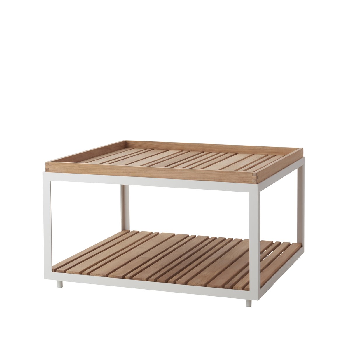 Cane-line Level coffee table teak 79x79 cm White