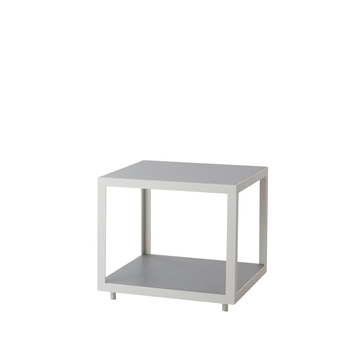 Cane-line Level side table Light grey, ceramic, white frame