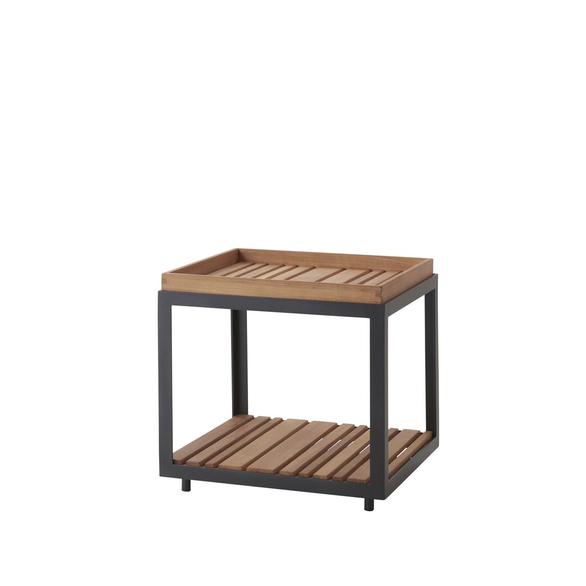 Cane-line Level side table Teak-lava grey stand