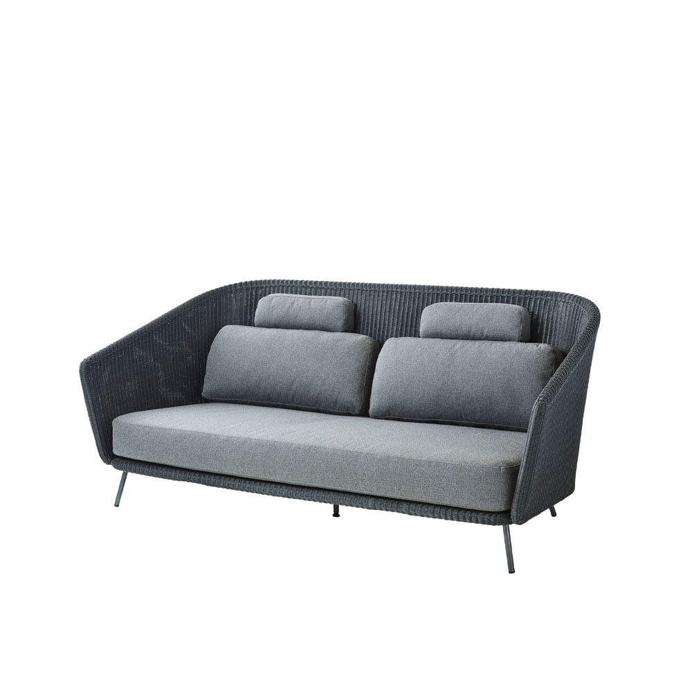 Cane-line Mega 2-seater sofa Graphic, grey cushions