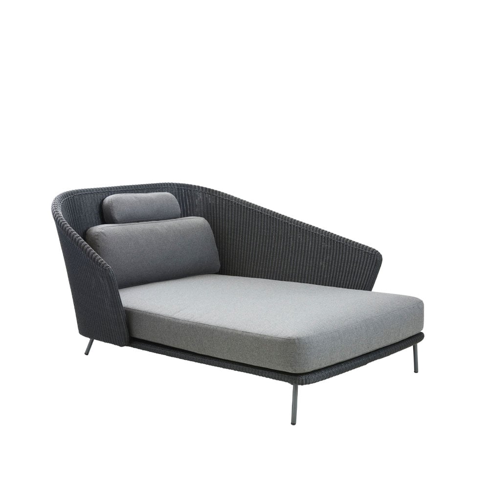 Cane-line Mega daybed Graphic, left, incl. grey cushions